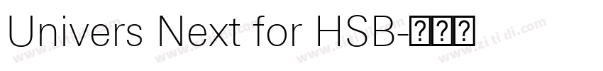 Univers Next for HSB字体转换